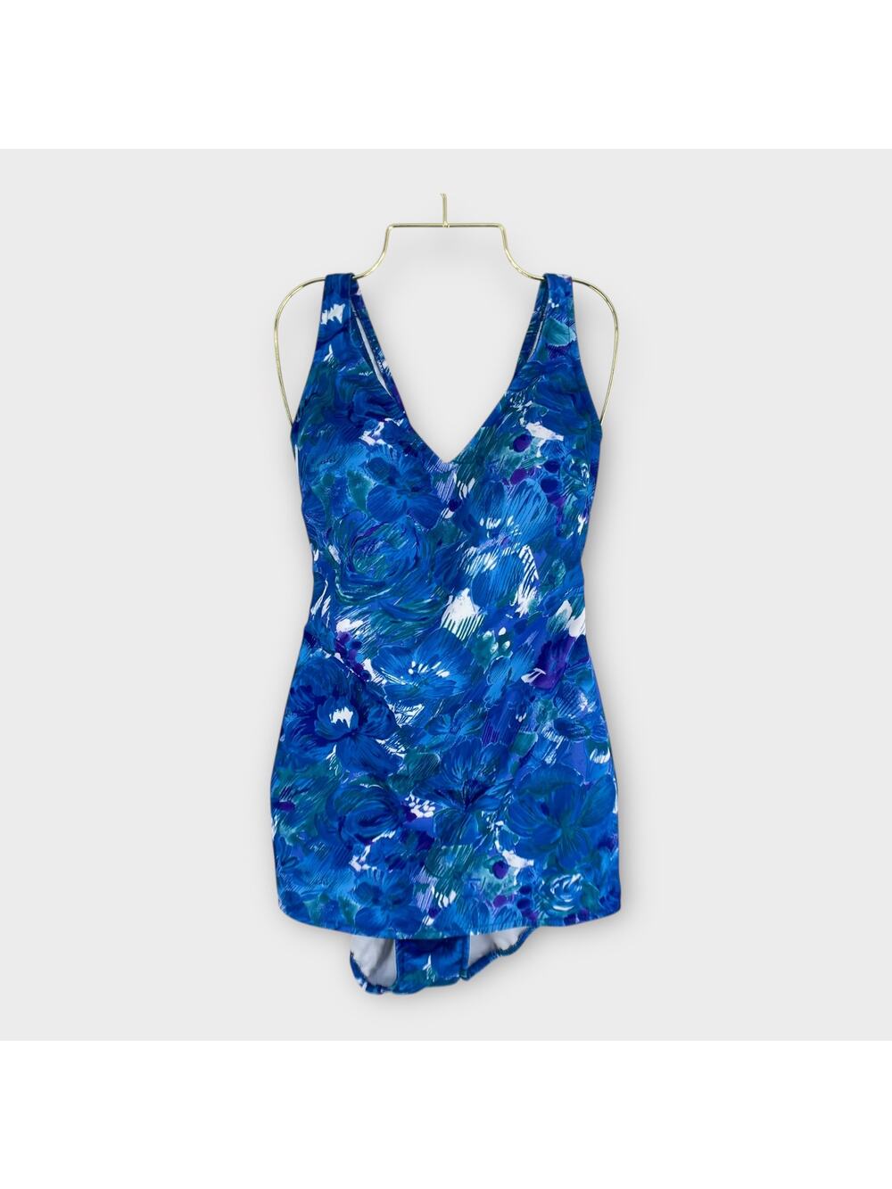 Robby Len Vintage Union One Piece Skirted Shorts Swimsuit Pinup 50s Retro 16